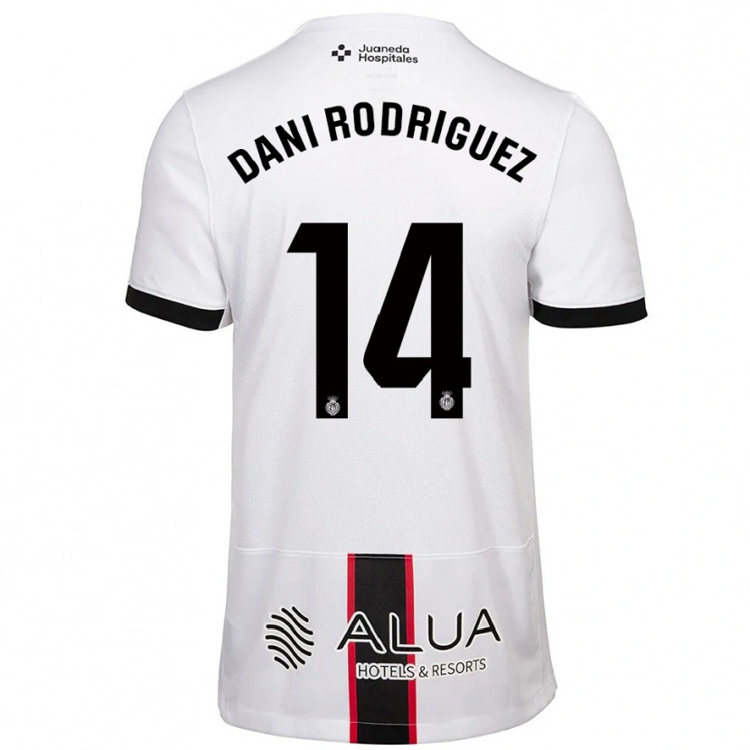 Danxen Heren Dani Rodríguez #14 Wit Zwart Uitshirt Uittenue 2025/26 T-Shirt