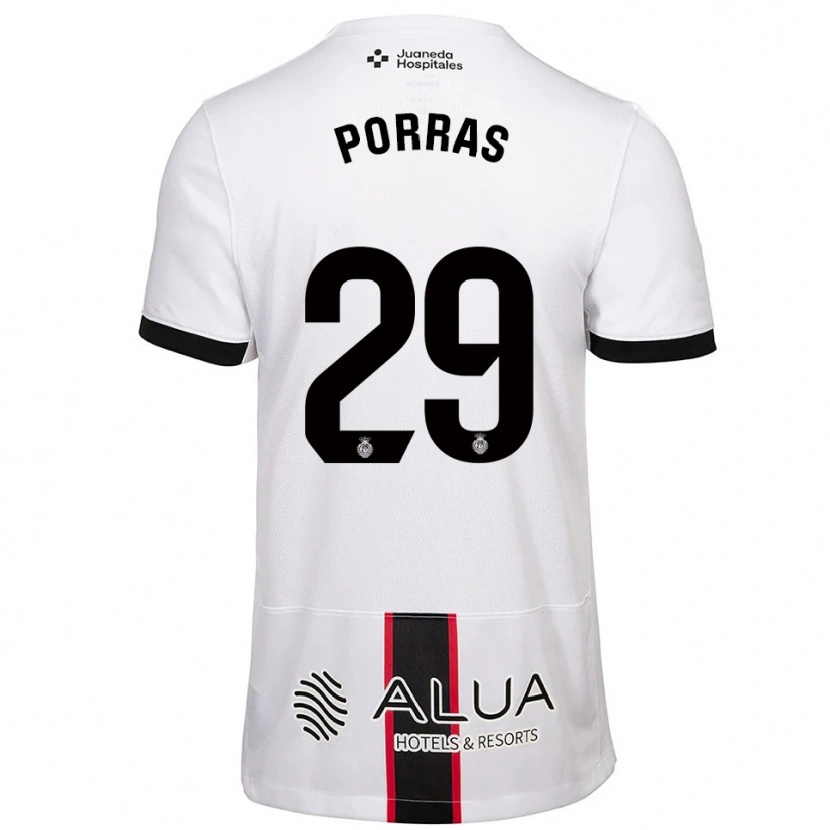 Danxen Heren Jordi Porras #29 Wit Zwart Uitshirt Uittenue 2025/26 T-Shirt