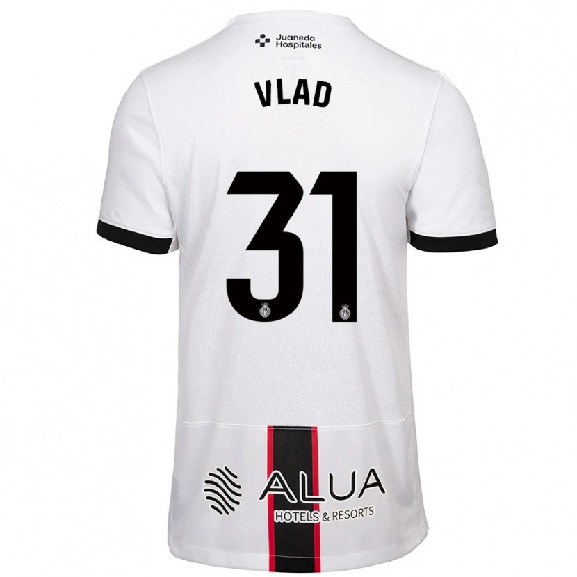 Danxen Heren Rares Vlad #31 Wit Zwart Uitshirt Uittenue 2025/26 T-Shirt