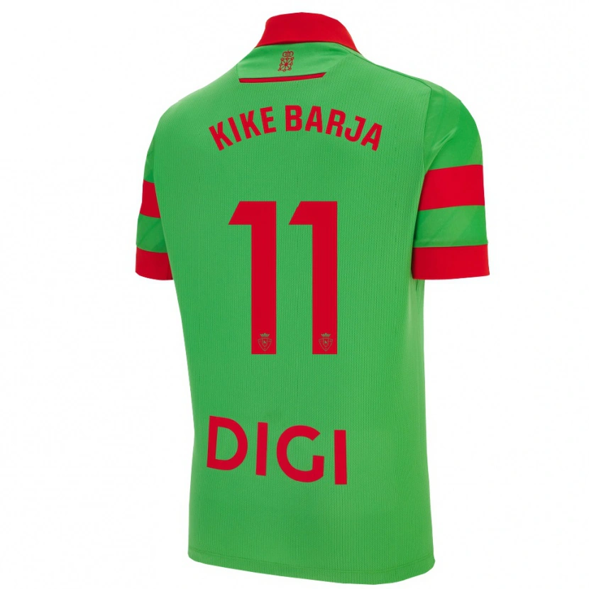 Danxen Heren Kike Barja #11 Groen Rood Uitshirt Uittenue 2025/26 T-Shirt