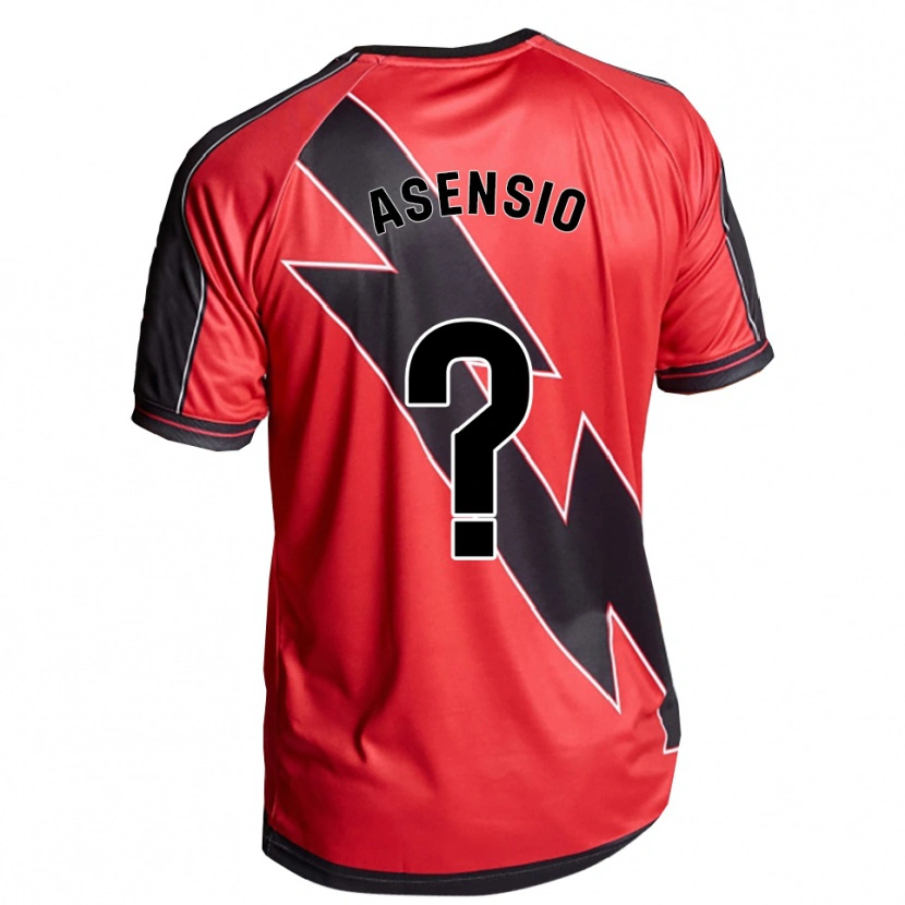 Danxen Heren Santi Asensio #0 Rood Zwart Uitshirt Uittenue 2025/26 T-Shirt