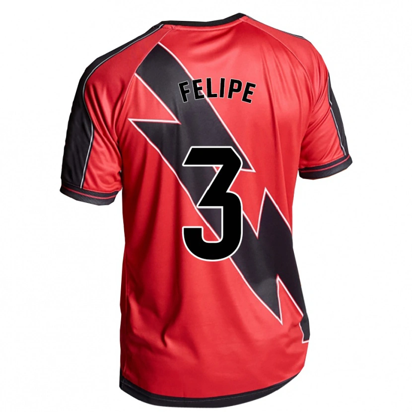 Danxen Heren Luiz Felipe #3 Rood Zwart Uitshirt Uittenue 2025/26 T-Shirt