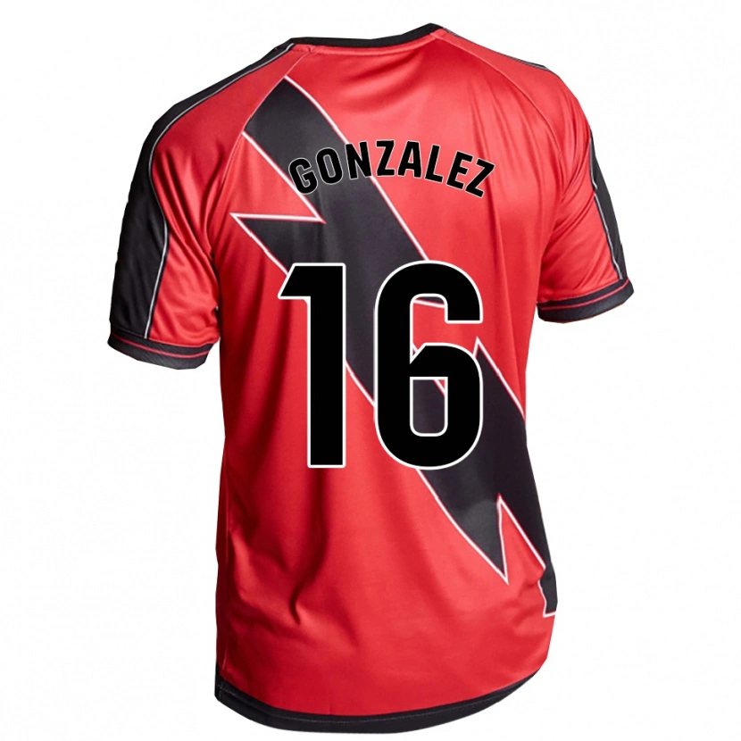 Danxen Heren Aitor González #16 Rood Zwart Uitshirt Uittenue 2025/26 T-Shirt