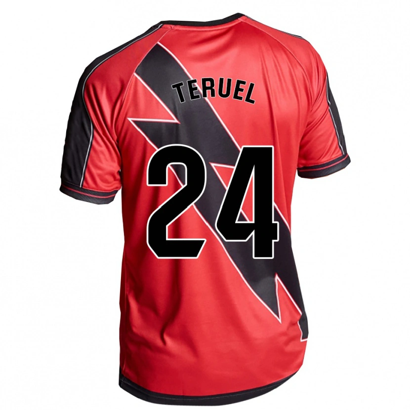 Danxen Heren Laura Teruel Montero #24 Rood Zwart Uitshirt Uittenue 2025/26 T-Shirt