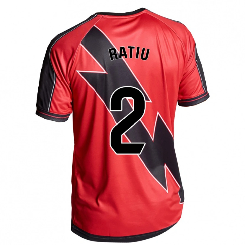 Danxen Heren Andrei Rațiu #2 Rood Zwart Uitshirt Uittenue 2025/26 T-Shirt