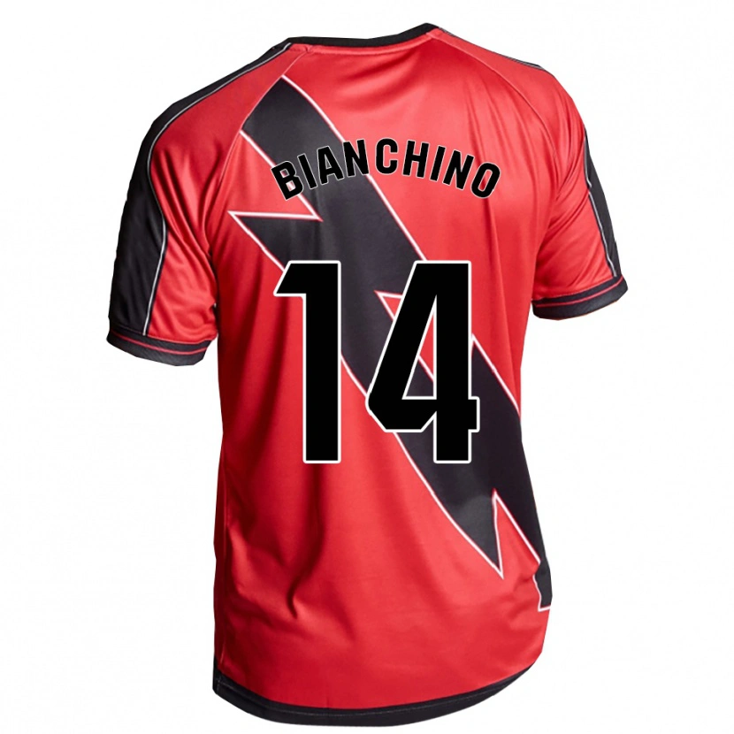Danxen Heren Nicolò Bianchino #14 Rood Zwart Uitshirt Uittenue 2025/26 T-Shirt