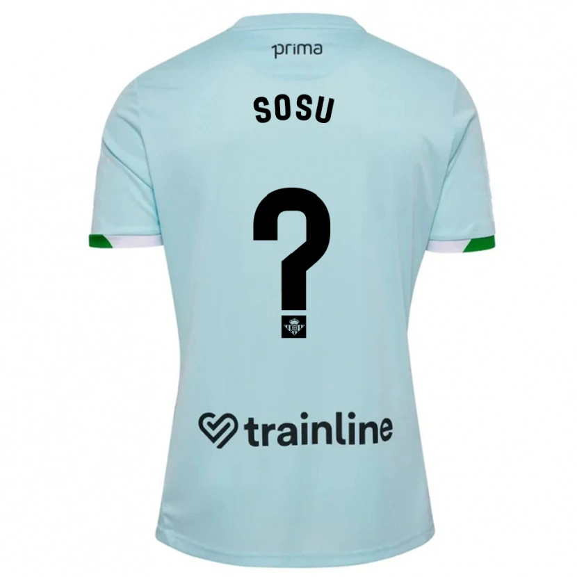 Danxen Heren Kwame Sosu #0 Hemelsblauw Groen Uitshirt Uittenue 2025/26 T-Shirt