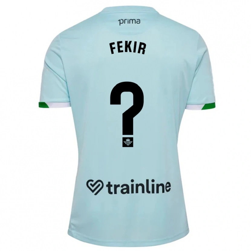 Danxen Heren Yassin Fekir #0 Hemelsblauw Groen Uitshirt Uittenue 2025/26 T-Shirt
