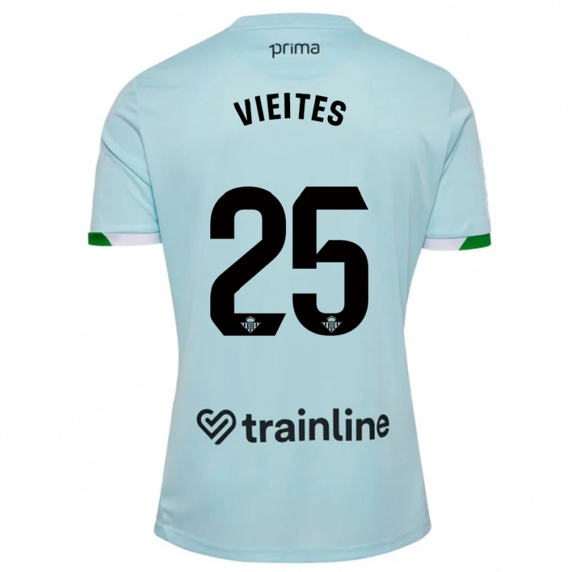 Danxen Heren Fran Vieites #25 Hemelsblauw Groen Uitshirt Uittenue 2025/26 T-Shirt