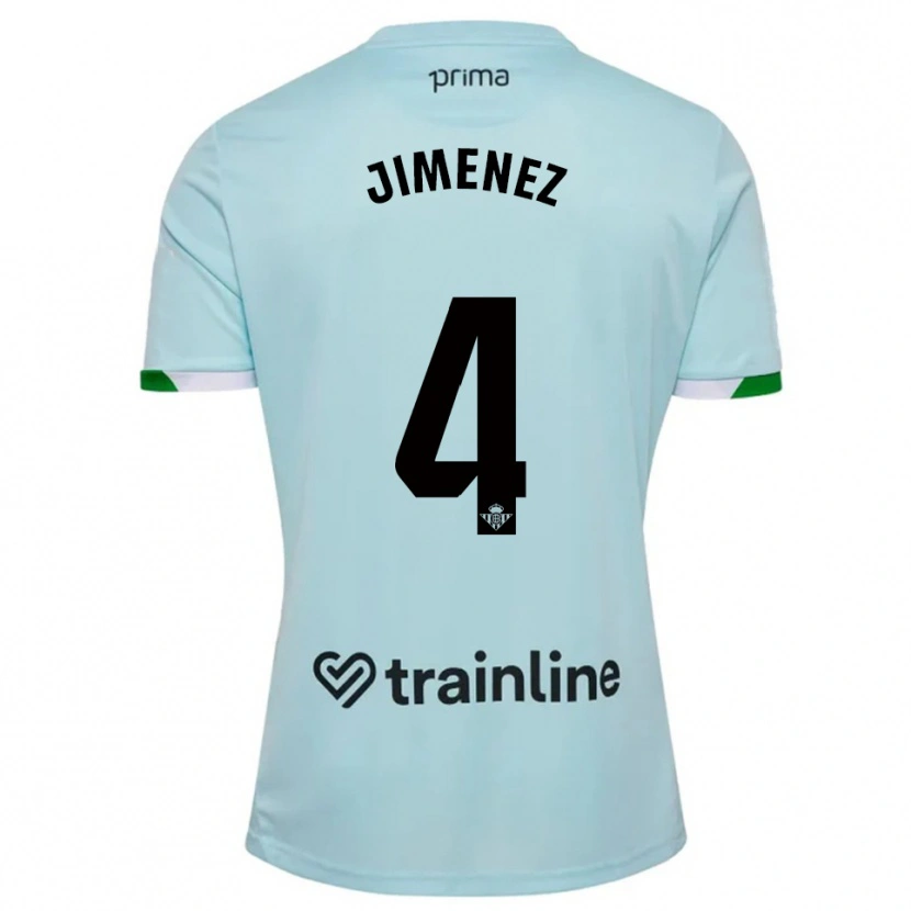 Danxen Heren María Jiménez Gutiérrez #4 Hemelsblauw Groen Uitshirt Uittenue 2025/26 T-Shirt