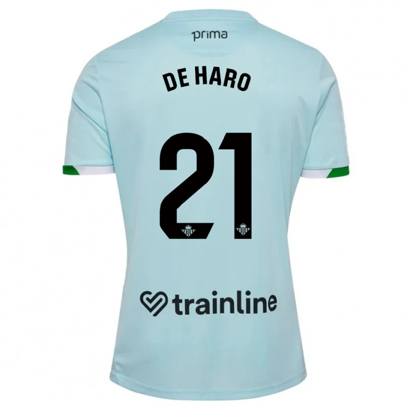 Danxen Heren Alberto De Haro #21 Hemelsblauw Groen Uitshirt Uittenue 2025/26 T-Shirt
