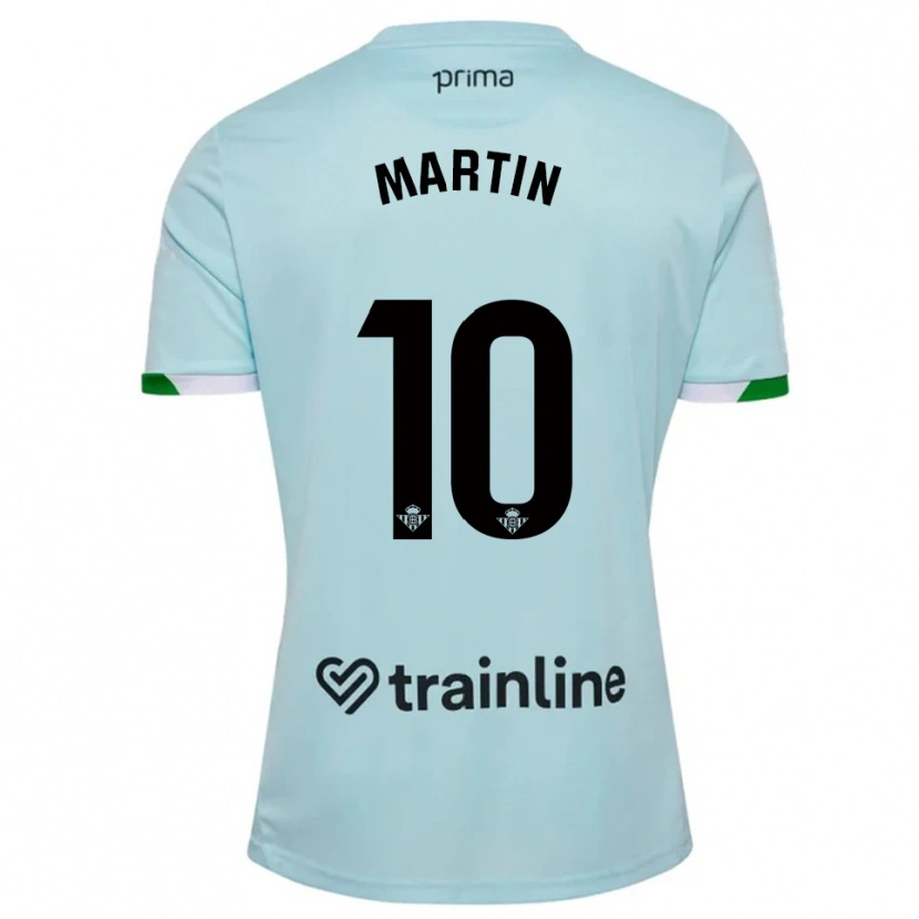 Danxen Heren Adrián Martín #10 Hemelsblauw Groen Uitshirt Uittenue 2025/26 T-Shirt