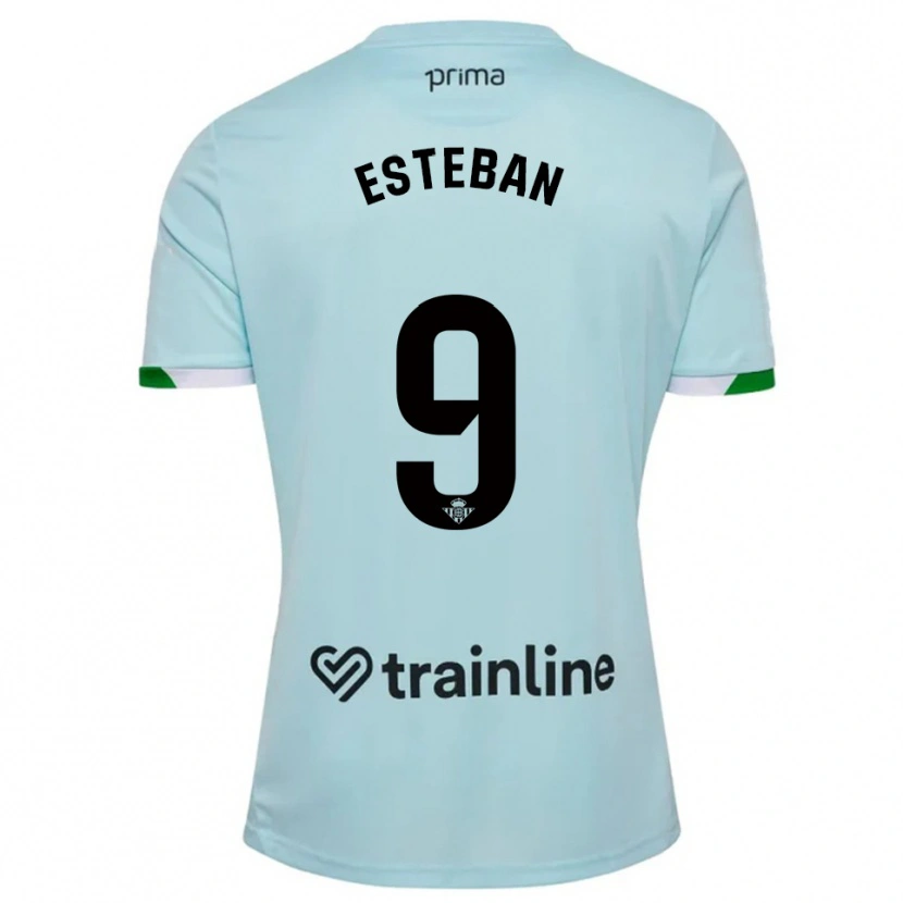 Danxen Heren Paco Esteban #9 Hemelsblauw Groen Uitshirt Uittenue 2025/26 T-Shirt