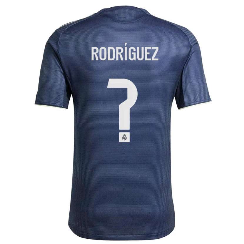 Danxen Heren Álvaro Rodríguez #0 Marineblauw Zilver Uitshirt Uittenue 2025/26 T-Shirt