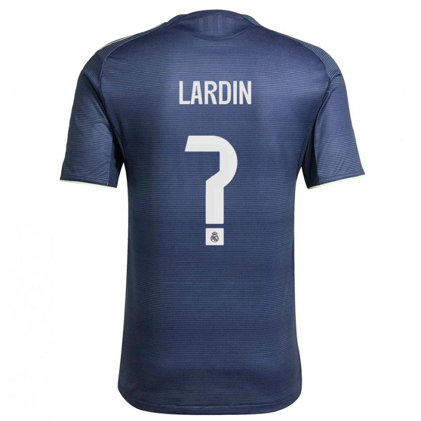 Danxen Heren Carlos Lardin #0 Marineblauw Zilver Uitshirt Uittenue 2025/26 T-Shirt
