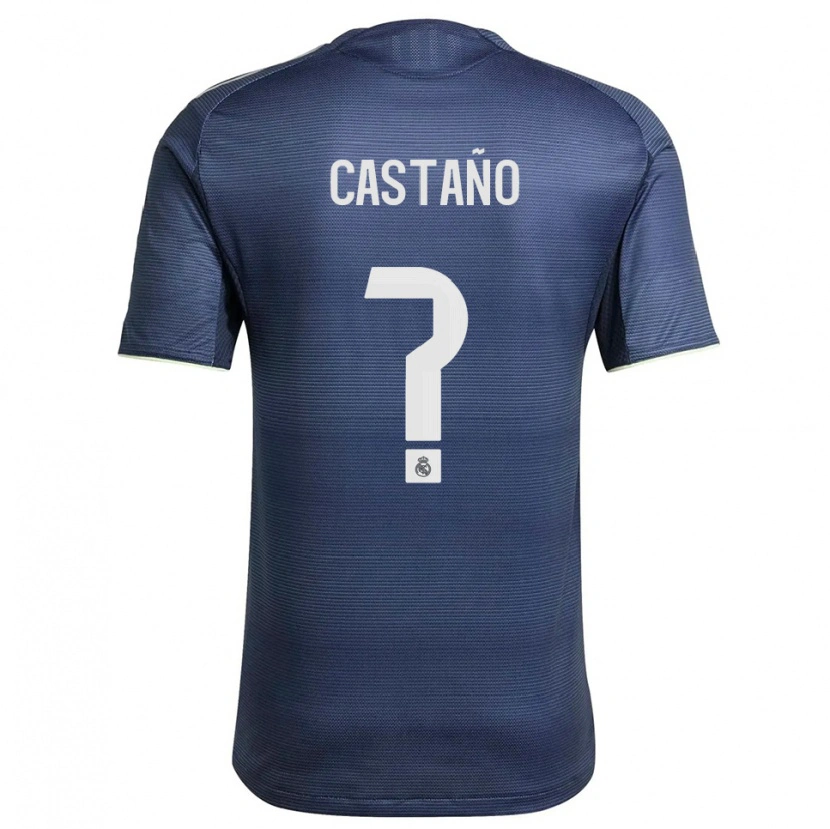 Danxen Heren Alejandro Castaño #0 Marineblauw Zilver Uitshirt Uittenue 2025/26 T-Shirt