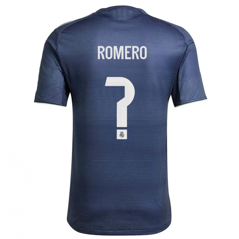 Danxen Heren Manu Romero #0 Marineblauw Zilver Uitshirt Uittenue 2025/26 T-Shirt