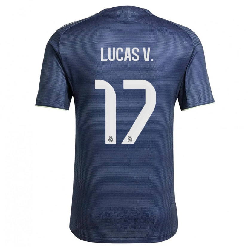 Danxen Heren Lucas Vazquez #17 Marineblauw Zilver Uitshirt Uittenue 2025/26 T-Shirt