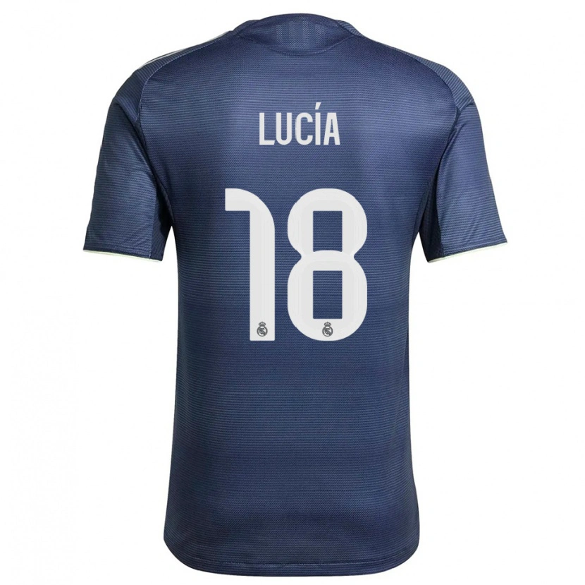 Danxen Heren Lucia Rodriguez #18 Marineblauw Zilver Uitshirt Uittenue 2025/26 T-Shirt