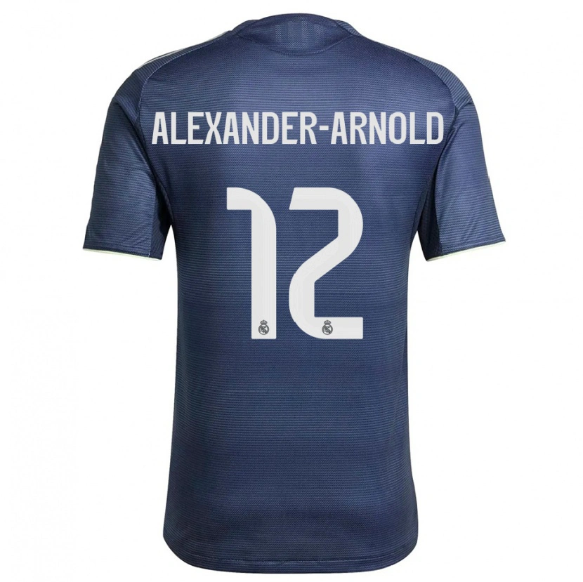 Danxen Heren Trent Alexander-Arnold #12 Marineblauw Zilver Uitshirt Uittenue 2025/26 T-Shirt