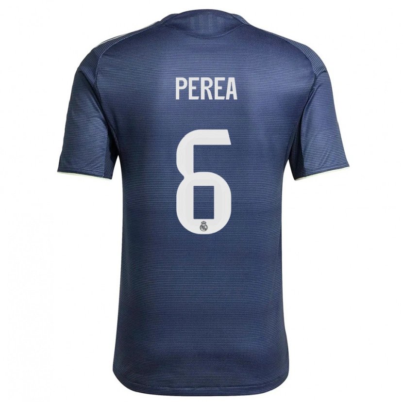 Danxen Heren Cristian Perea #6 Marineblauw Zilver Uitshirt Uittenue 2025/26 T-Shirt