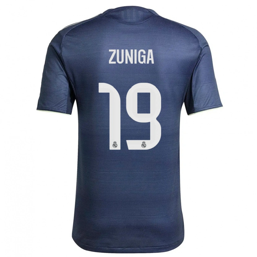 Danxen Heren Loren Zúñiga #19 Marineblauw Zilver Uitshirt Uittenue 2025/26 T-Shirt