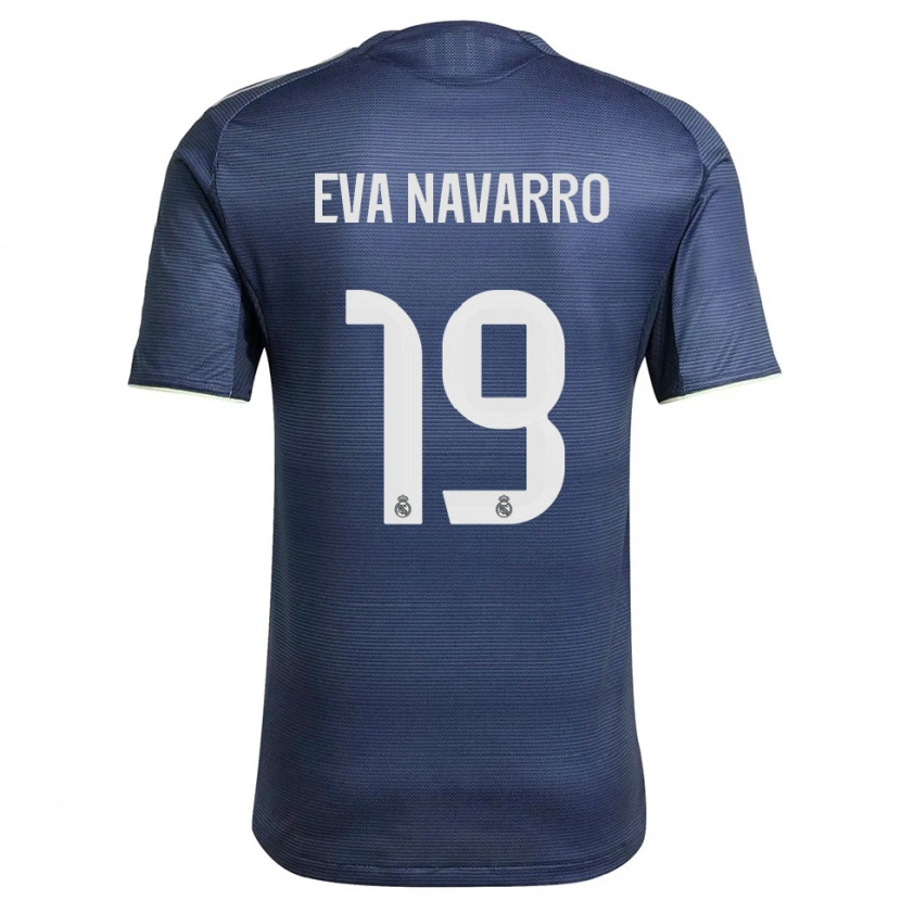 Danxen Heren Eva Navarro #19 Marineblauw Zilver Uitshirt Uittenue 2025/26 T-Shirt