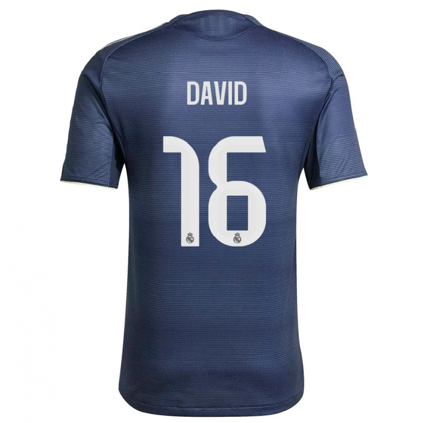 Danxen Heren Antonio David #16 Marineblauw Zilver Uitshirt Uittenue 2025/26 T-Shirt