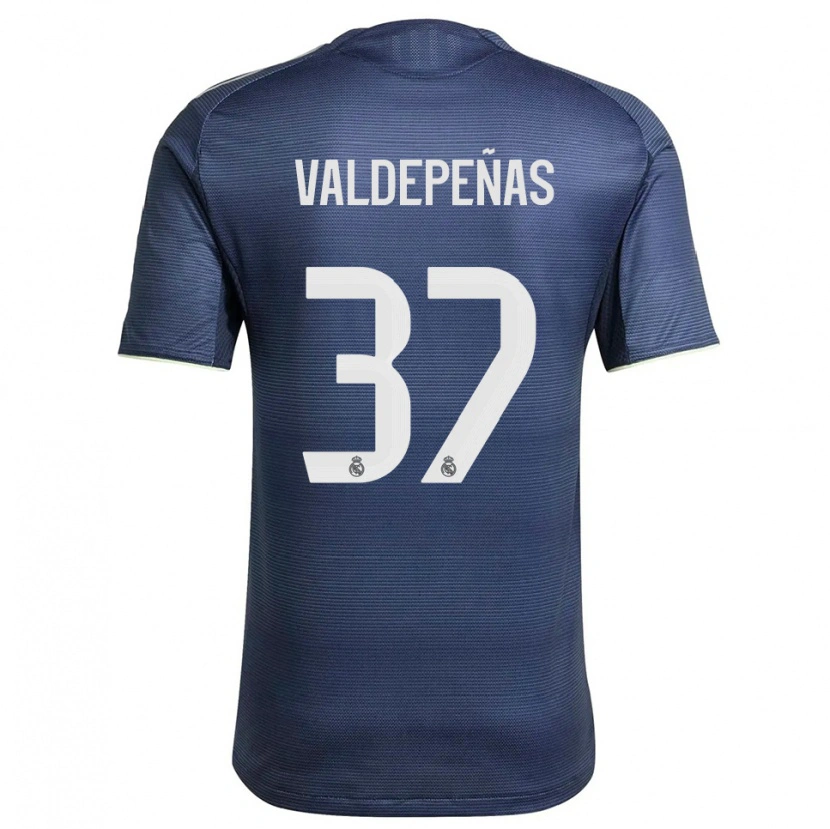 Danxen Heren Víctor Valdepeñas #37 Marineblauw Zilver Uitshirt Uittenue 2025/26 T-Shirt