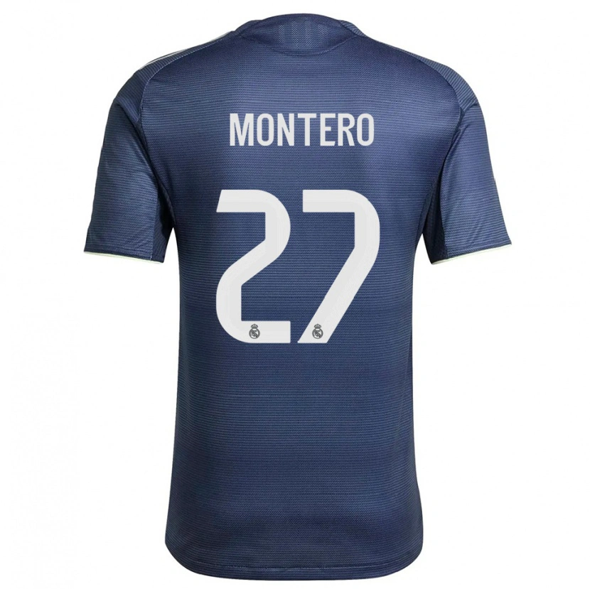 Danxen Heren Pablo Montero #27 Marineblauw Zilver Uitshirt Uittenue 2025/26 T-Shirt