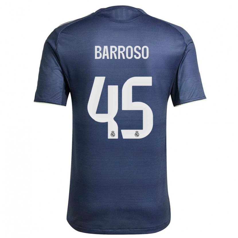 Danxen Heren Jaime Barroso #45 Marineblauw Zilver Uitshirt Uittenue 2025/26 T-Shirt