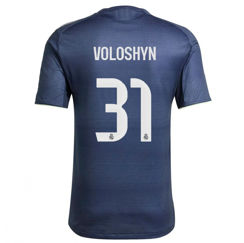 Danxen Heren Ilya Voloshyn #31 Marineblauw Zilver Uitshirt Uittenue 2025/26 T-Shirt
