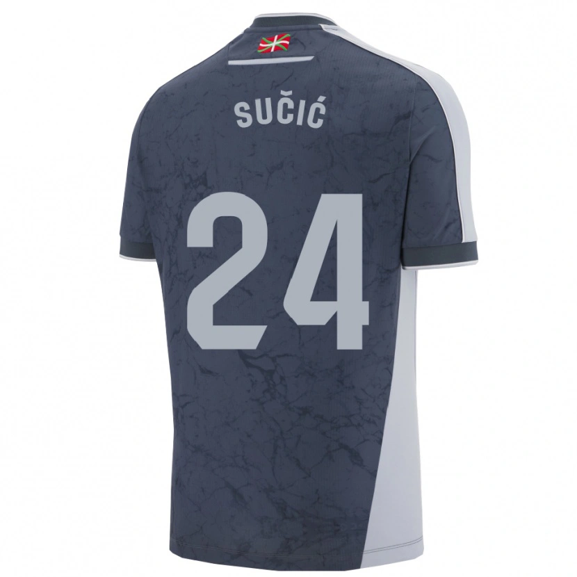 Danxen Heren Luka Sucic #24 Donkerblauw Wit Uitshirt Uittenue 2025/26 T-Shirt