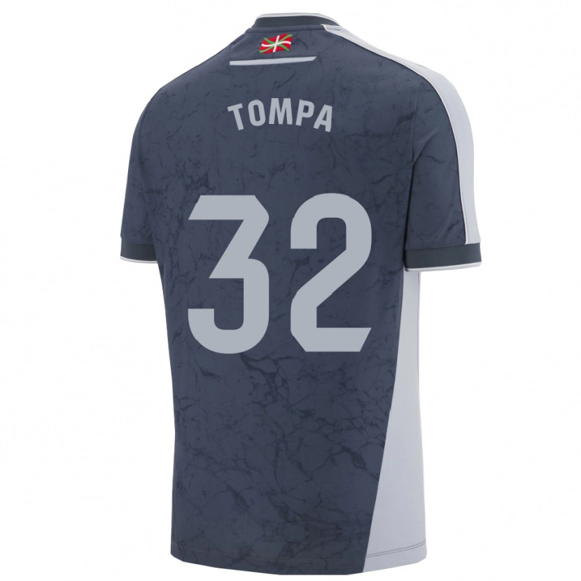 Danxen Heren Ákos Tompa #32 Donkerblauw Wit Uitshirt Uittenue 2025/26 T-Shirt