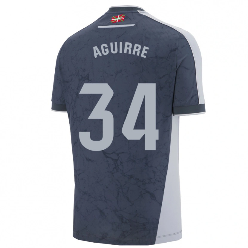 Danxen Heren Ibai Aguirre #34 Donkerblauw Wit Uitshirt Uittenue 2025/26 T-Shirt