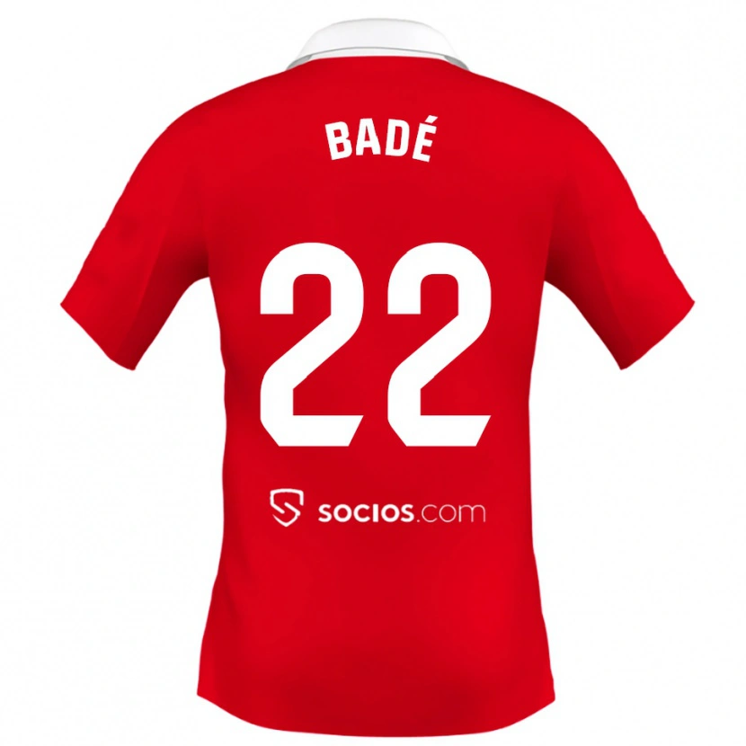 Danxen Heren Loïc Badé #22 Rood Wit Grijs Uitshirt Uittenue 2025/26 T-Shirt