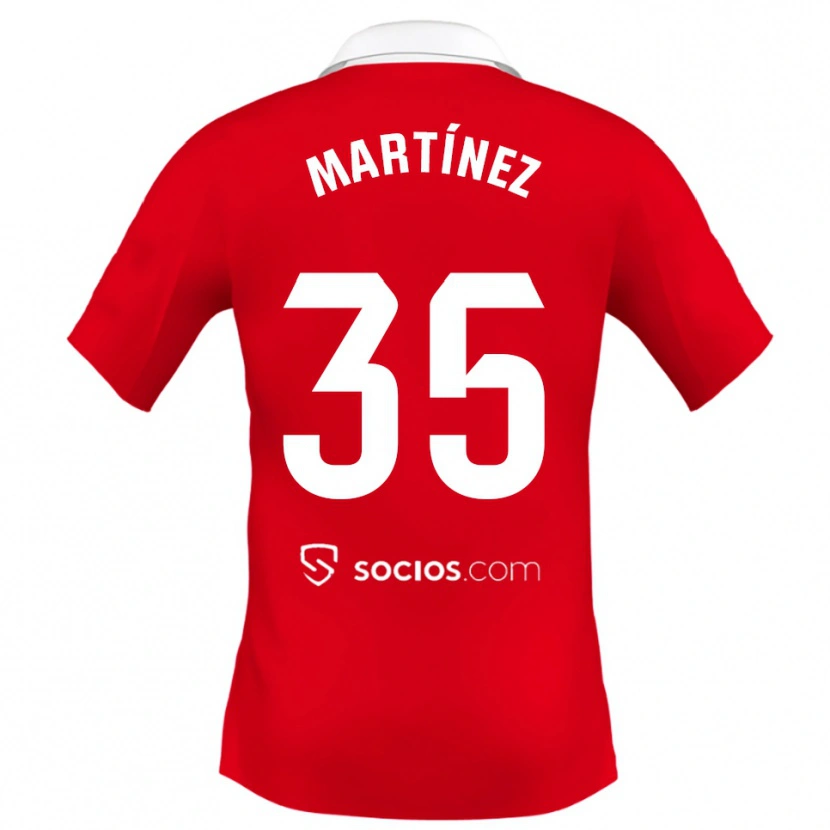 Danxen Heren Ramón Martínez #35 Rood Wit Grijs Uitshirt Uittenue 2025/26 T-Shirt