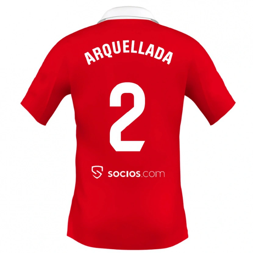 Danxen Heren Álvaro Arquellada #2 Rood Wit Grijs Uitshirt Uittenue 2025/26 T-Shirt