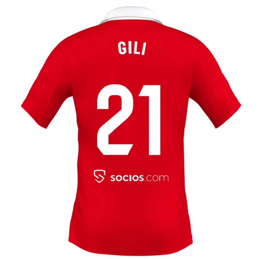 Danxen Heren Gemma Gili #21 Rood Wit Grijs Uitshirt Uittenue 2025/26 T-Shirt