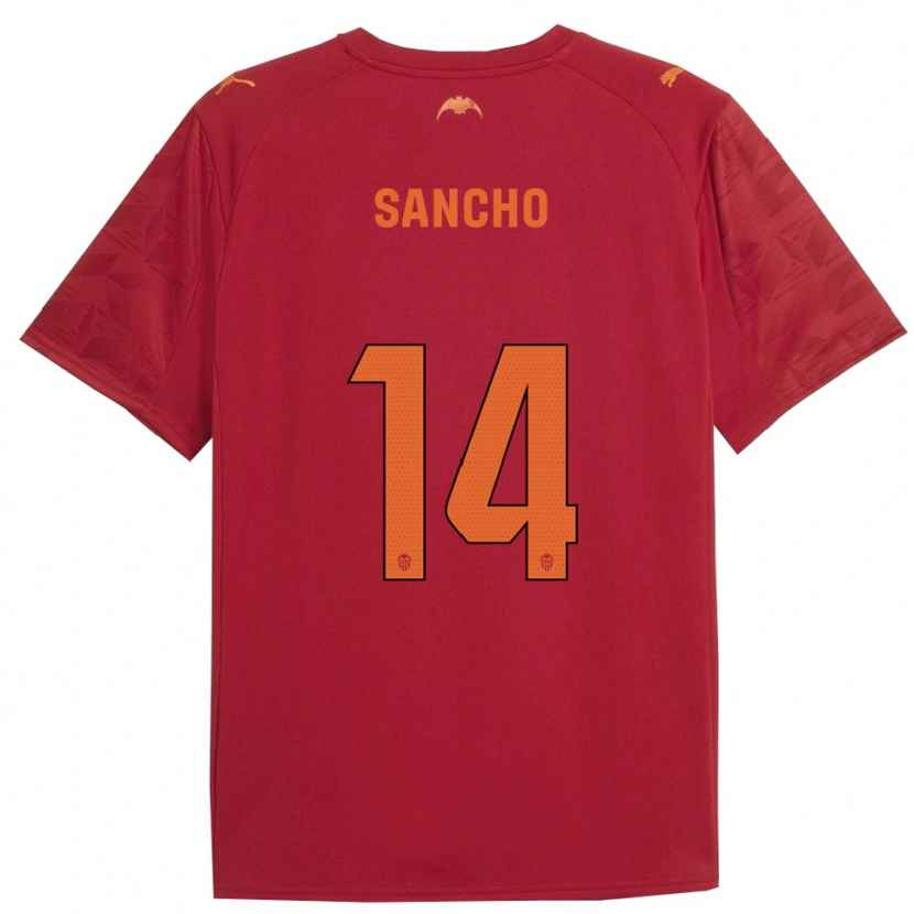 Danxen Heren Pauleta Sancho #14 Rood Oranje Uitshirt Uittenue 2025/26 T-Shirt