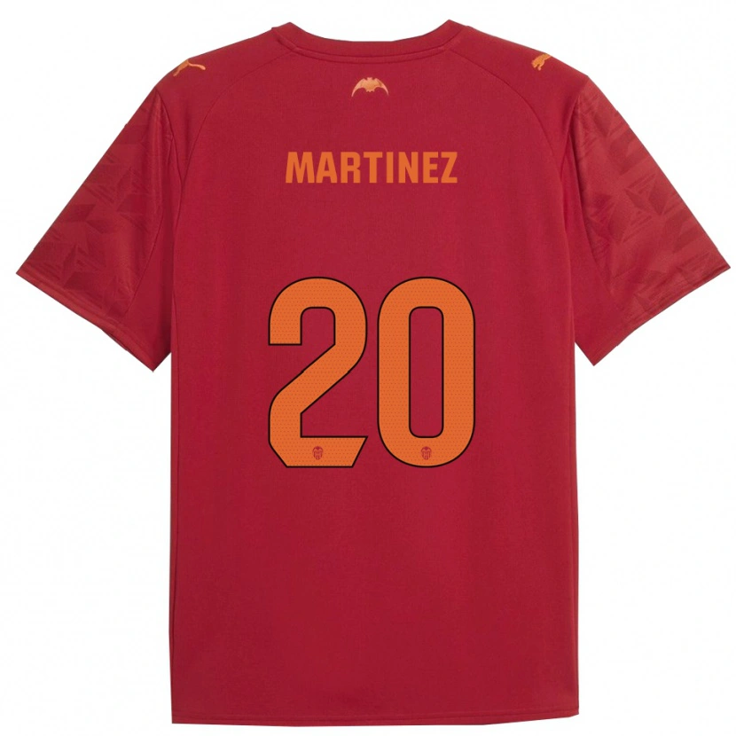 Danxen Heren Asun Martínez #20 Rood Oranje Uitshirt Uittenue 2025/26 T-Shirt