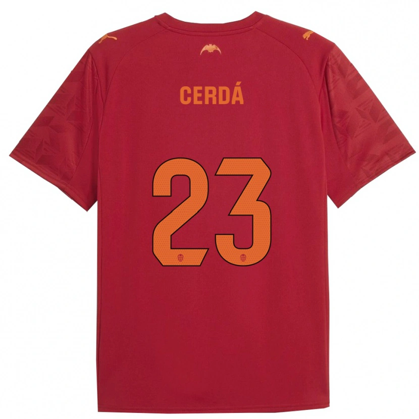 Danxen Heren Alex Cerdá #23 Rood Oranje Uitshirt Uittenue 2025/26 T-Shirt
