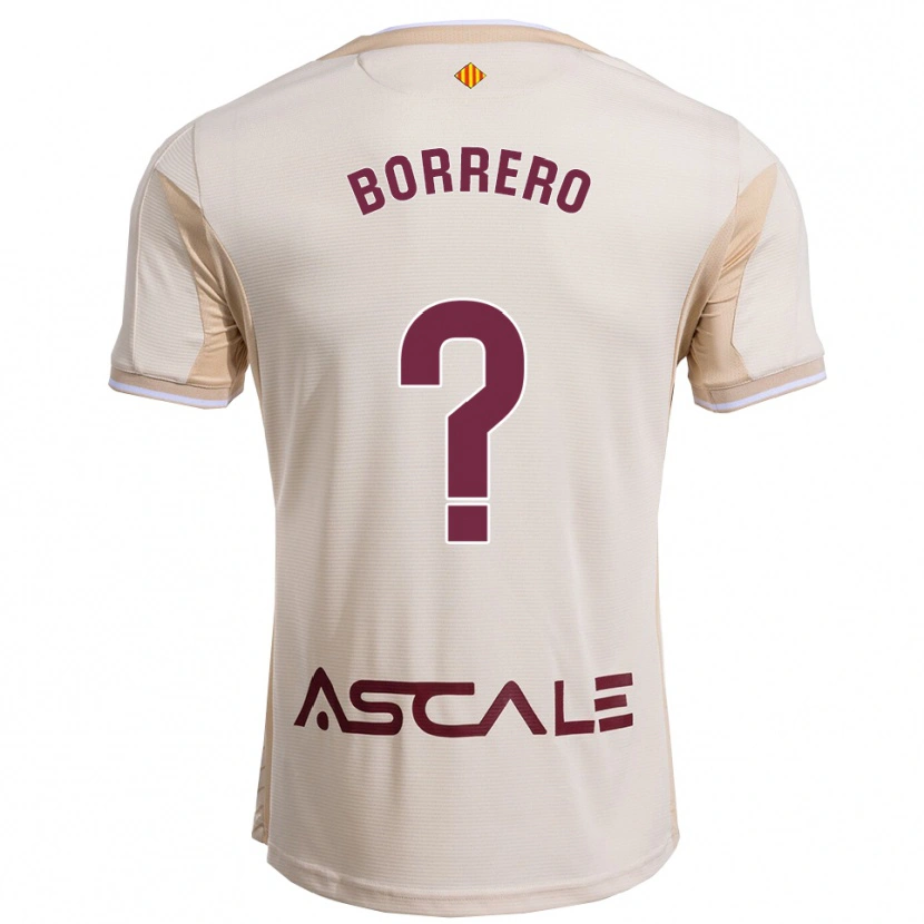 Danxen Heren Juanma Borrero #0 Gebroken Wit Bordeau Uitshirt Uittenue 2025/26 T-Shirt