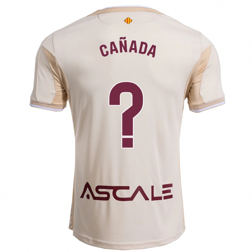 Danxen Heren Raúl Cañada #0 Gebroken Wit Bordeau Uitshirt Uittenue 2025/26 T-Shirt