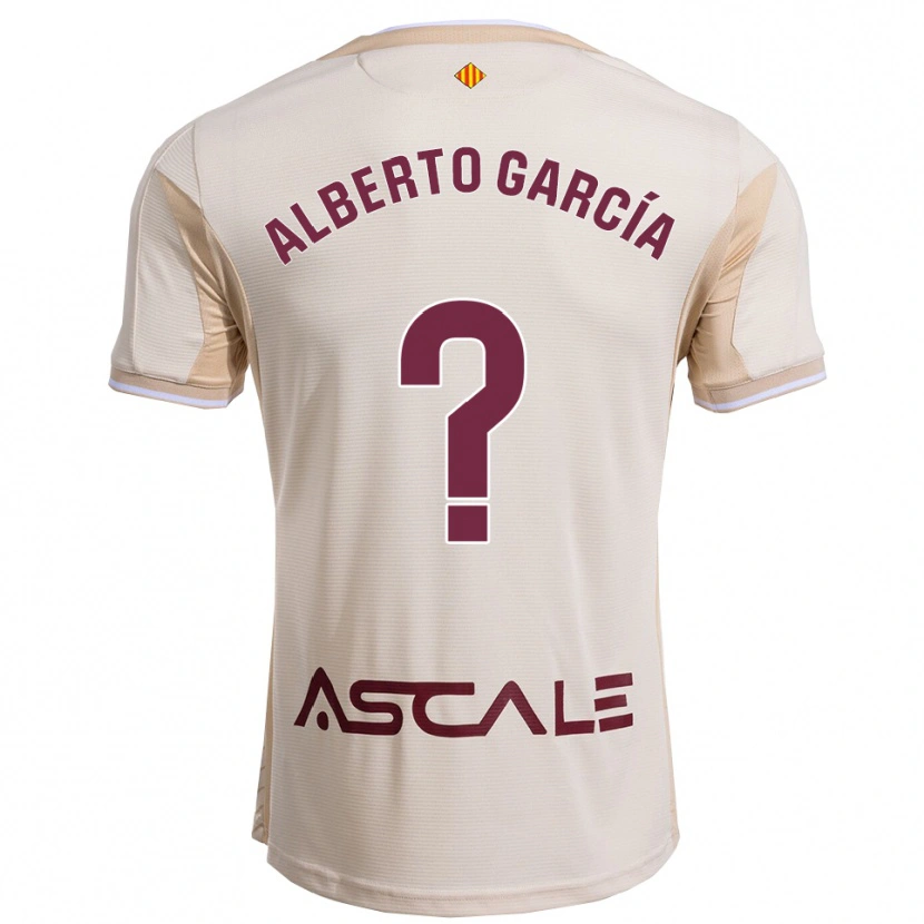 Danxen Heren Alberto García #0 Gebroken Wit Bordeau Uitshirt Uittenue 2025/26 T-Shirt