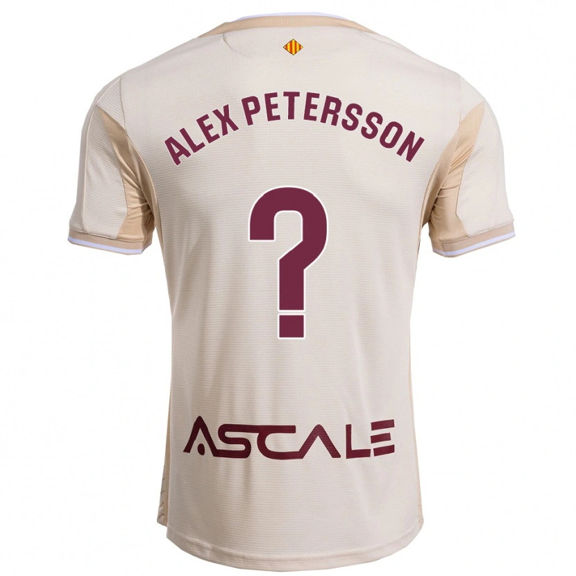 Danxen Heren Max Alex Petersson #0 Gebroken Wit Bordeau Uitshirt Uittenue 2025/26 T-Shirt