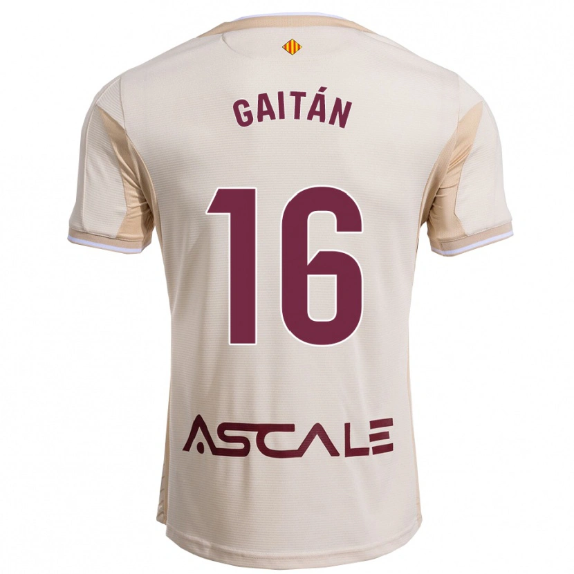 Danxen Heren Joselillo Gaitán #16 Gebroken Wit Bordeau Uitshirt Uittenue 2025/26 T-Shirt