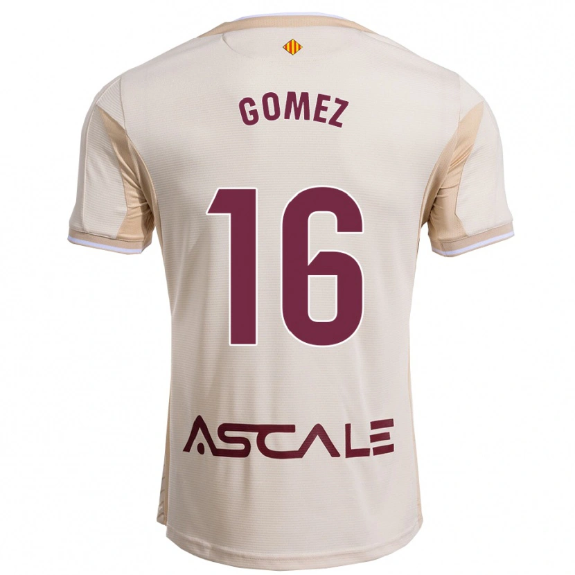 Danxen Heren Queralt Gómez #16 Gebroken Wit Bordeau Uitshirt Uittenue 2025/26 T-Shirt