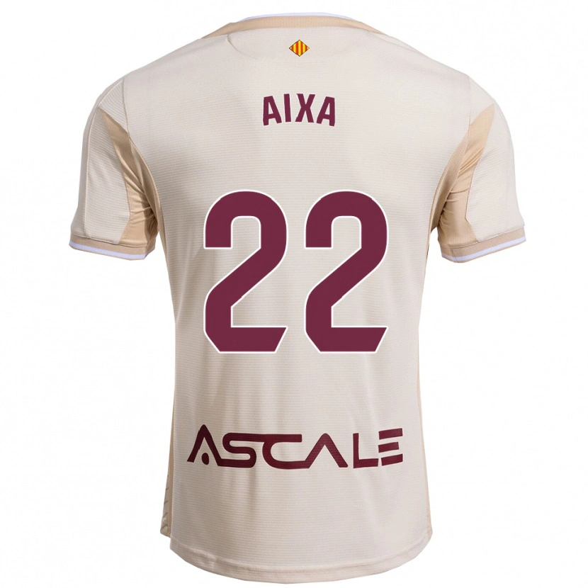Danxen Heren Aixa Salvador García #22 Gebroken Wit Bordeau Uitshirt Uittenue 2025/26 T-Shirt