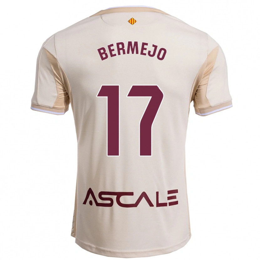 Danxen Heren Celso Bermejo #17 Gebroken Wit Bordeau Uitshirt Uittenue 2025/26 T-Shirt